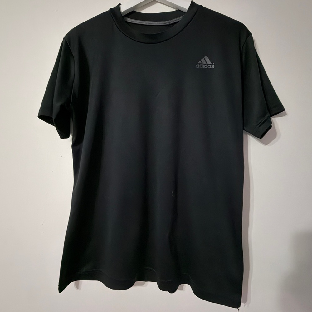 Adidas Kids's Charcoal Black Tee in Medium Size